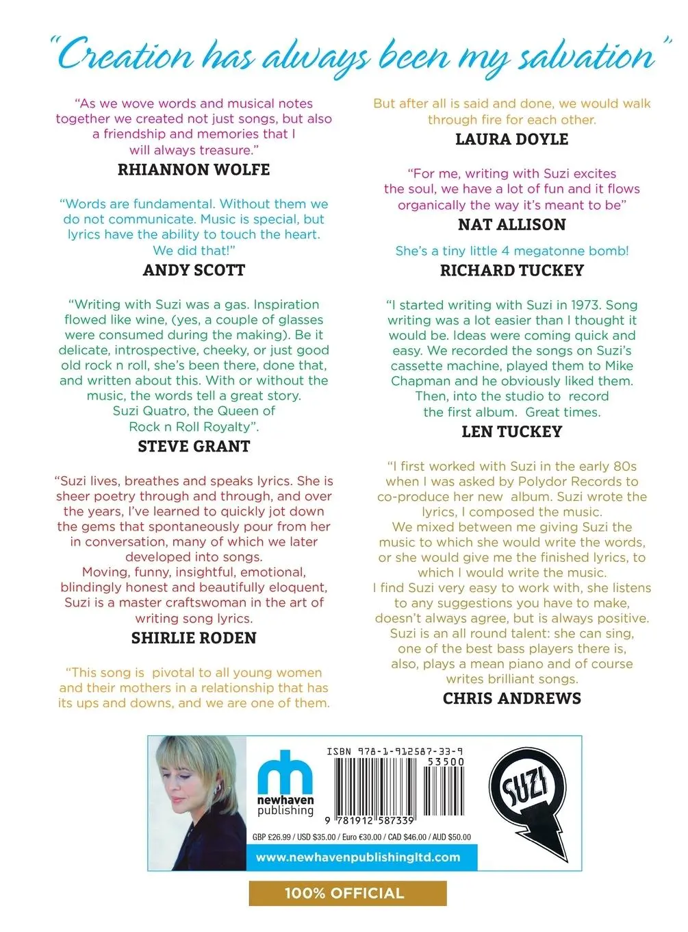 Rückseite: 9781912587339 | Through My Words | Suzi Quatro | Buch | Englisch | 2020