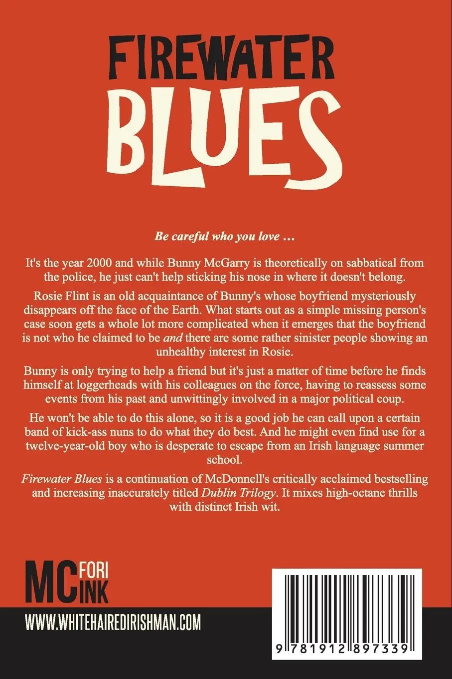 Rückseite: 9781912897339 | Firewater Blues | Caimh Mcdonnell | Taschenbuch | Englisch | 2022