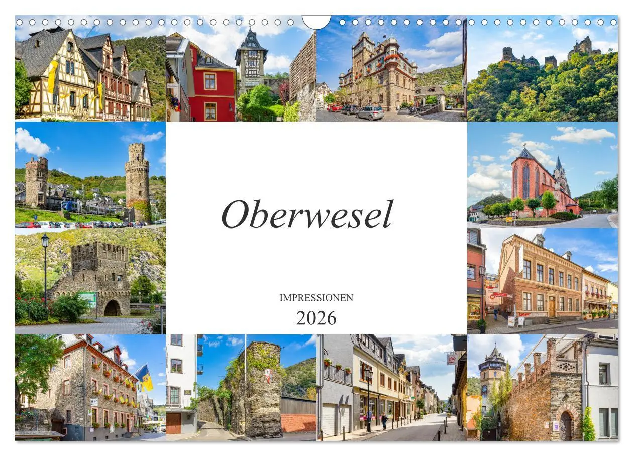 Cover: 9783457747339 | Oberwesel Impressionen (Wandkalender 2026 DIN A3 quer), CALVENDO...