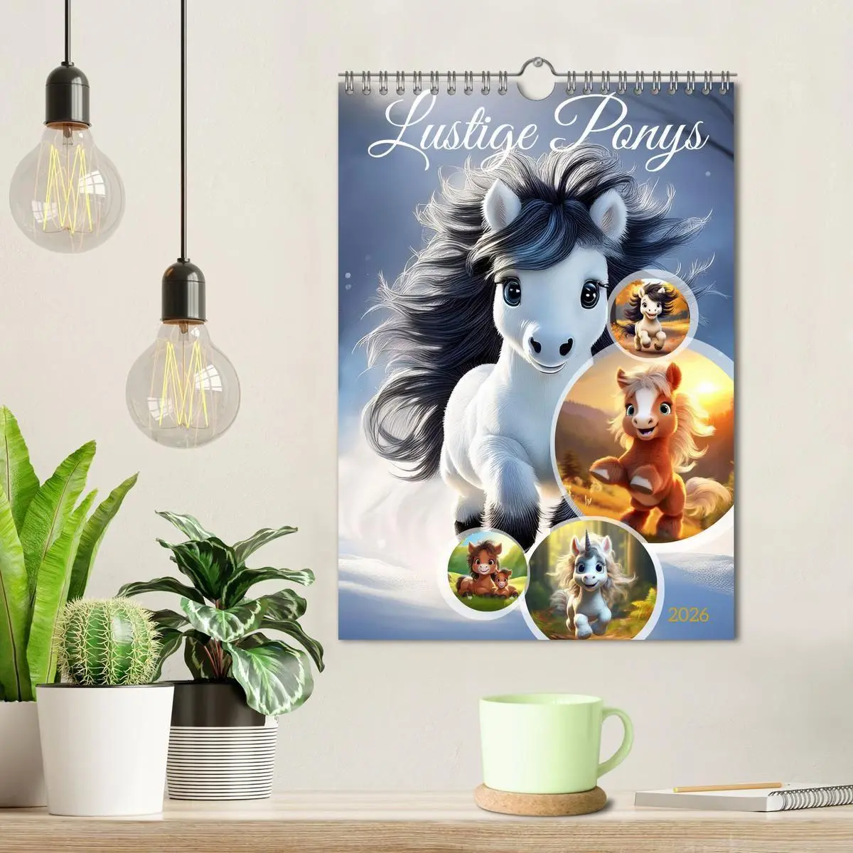 Bild: 9783516697339 | Lustige Ponys (Wandkalender 2026 DIN A4 hoch), CALVENDO Monatskalender
