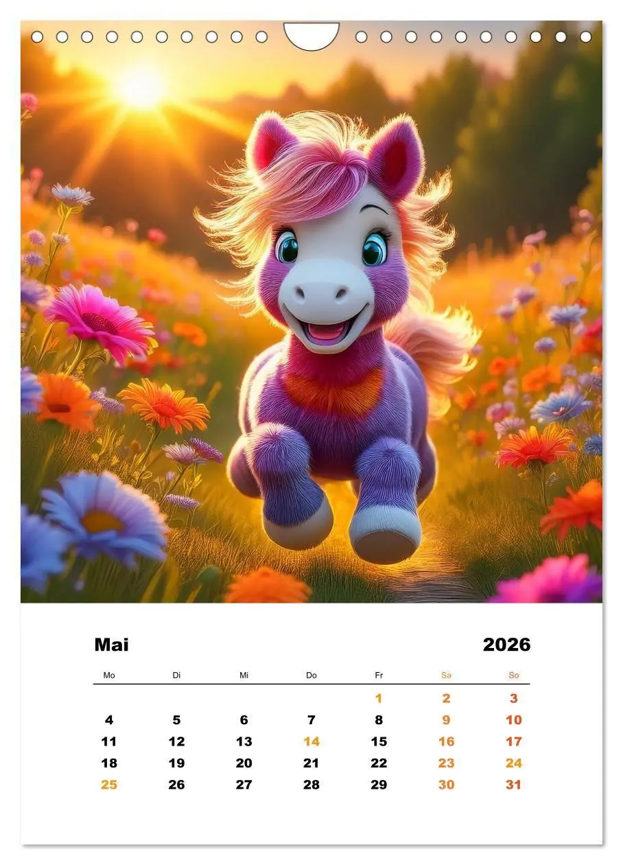 Bild: 9783516697339 | Lustige Ponys (Wandkalender 2026 DIN A4 hoch), CALVENDO Monatskalender