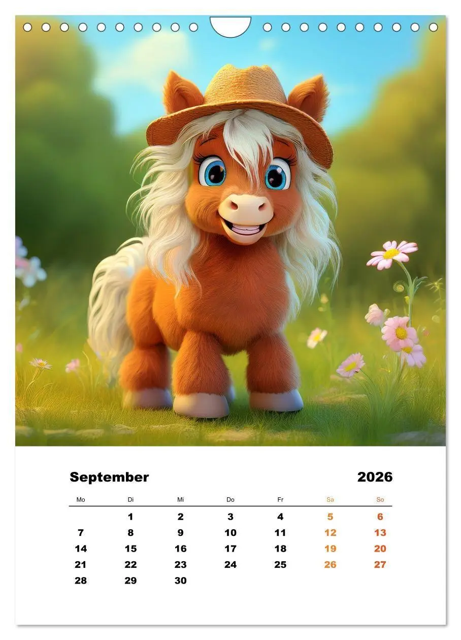 Bild: 9783516697339 | Lustige Ponys (Wandkalender 2026 DIN A4 hoch), CALVENDO Monatskalender