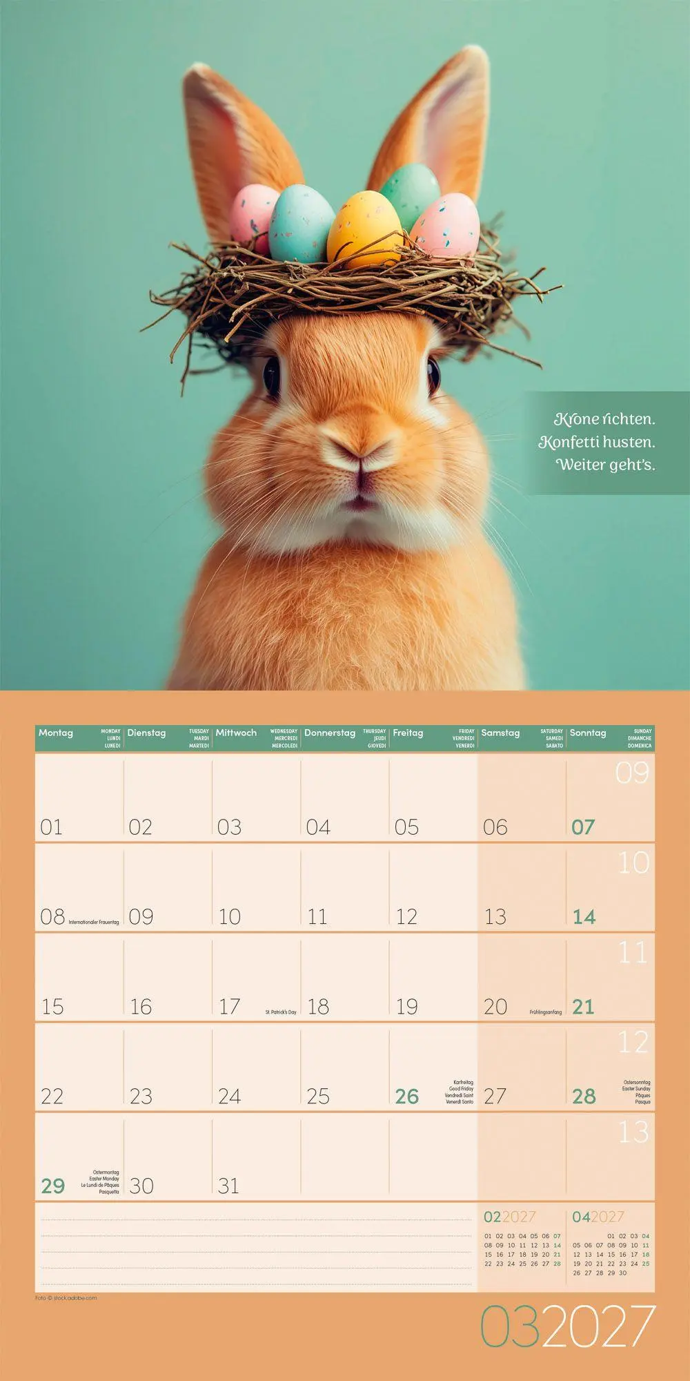 Bild: 9783838447339 | Alles wird gut Kalender 2027 - 30x30 - Art12 | GmbH | Kalender | 28 S.