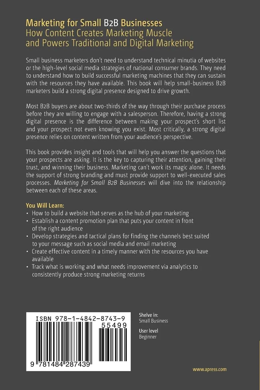 Rückseite: 9781484287439 | Marketing for Small B2B Businesses | Andrew Schulkind | Taschenbuch