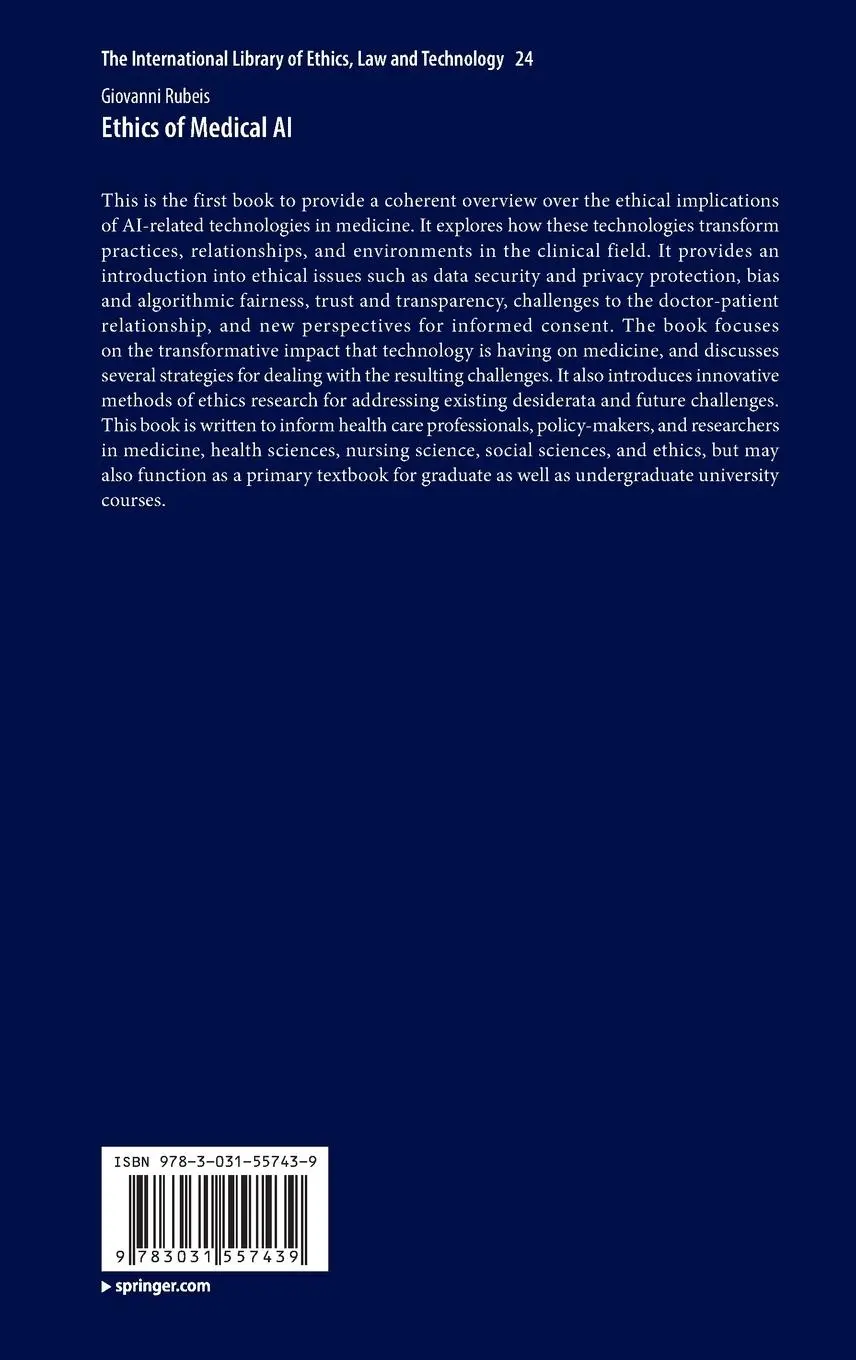 Rückseite: 9783031557439 | Ethics of Medical AI | Giovanni Rubeis | Buch | vii | Englisch | 2024