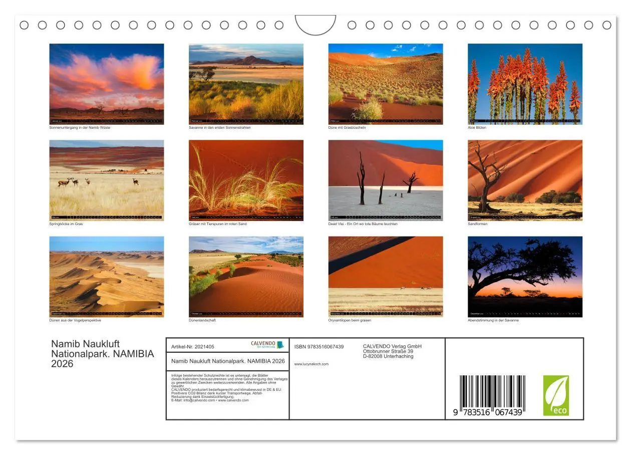 Bild: 9783516067439 | Namib Naukluft Nationalpark. NAMIBIA 2026 (Wandkalender 2026 DIN A4...