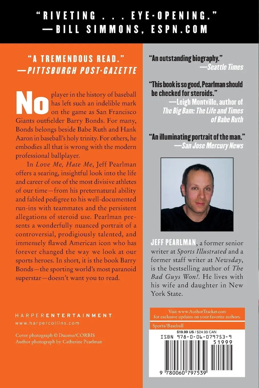 Rückseite: 9780060797539 | Love Me, Hate Me | Jeff Pearlman | Taschenbuch | Englisch | 2023