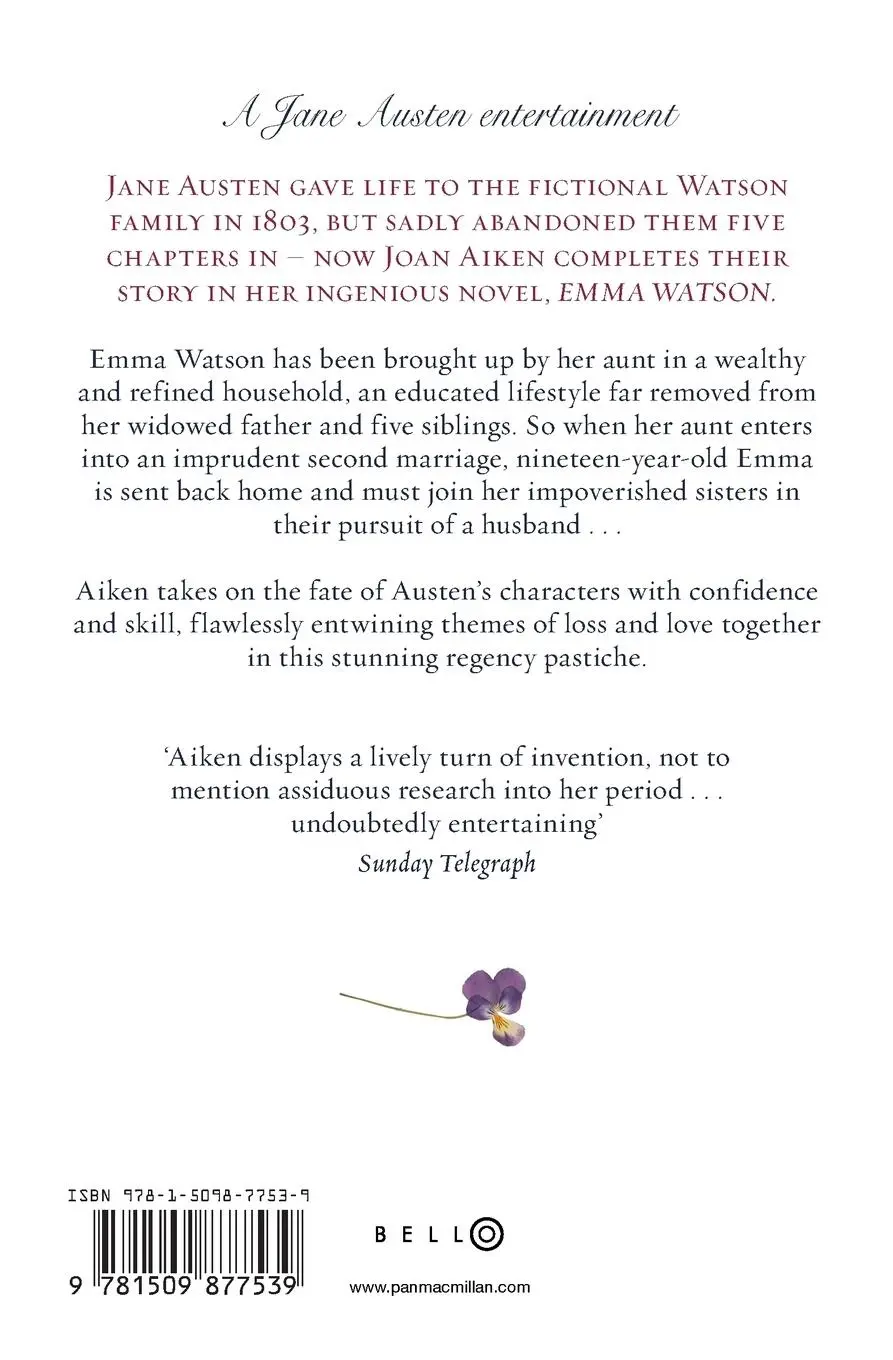 Rückseite: 9781509877539 | Emma Watson | Jane Austen's Unfinished Novel Completed by Joan Aiken