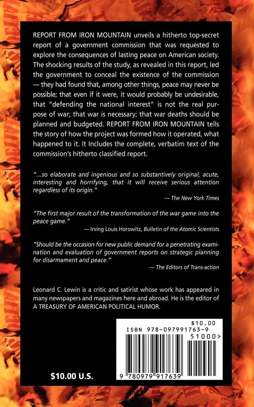 Rückseite: 9780979917639 | Report from Iron Mountain | Taschenbuch | Englisch | 2008