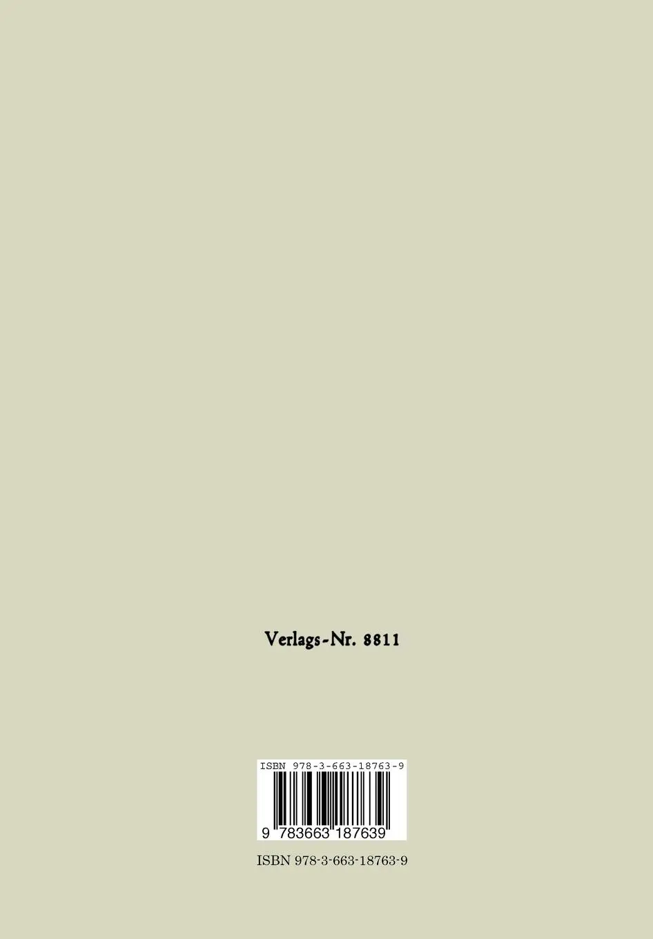 Rückseite: 9783663187639 | Einführung in die Rechtswissenschaft | Hans Schumann | Taschenbuch