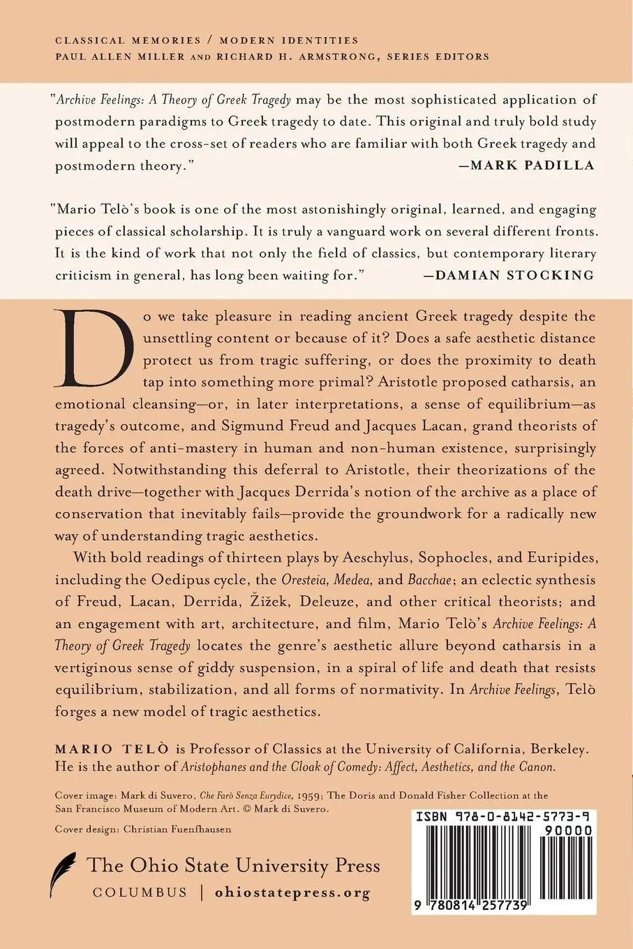 Rückseite: 9780814257739 | Archive Feelings | A Theory of Greek Tragedy | Mario Telò | Buch