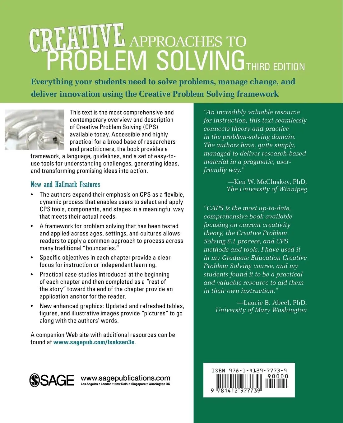 Rückseite: 9781412977739 | Creative Approaches to Problem Solving | Scott G Isaksen (u. a.)