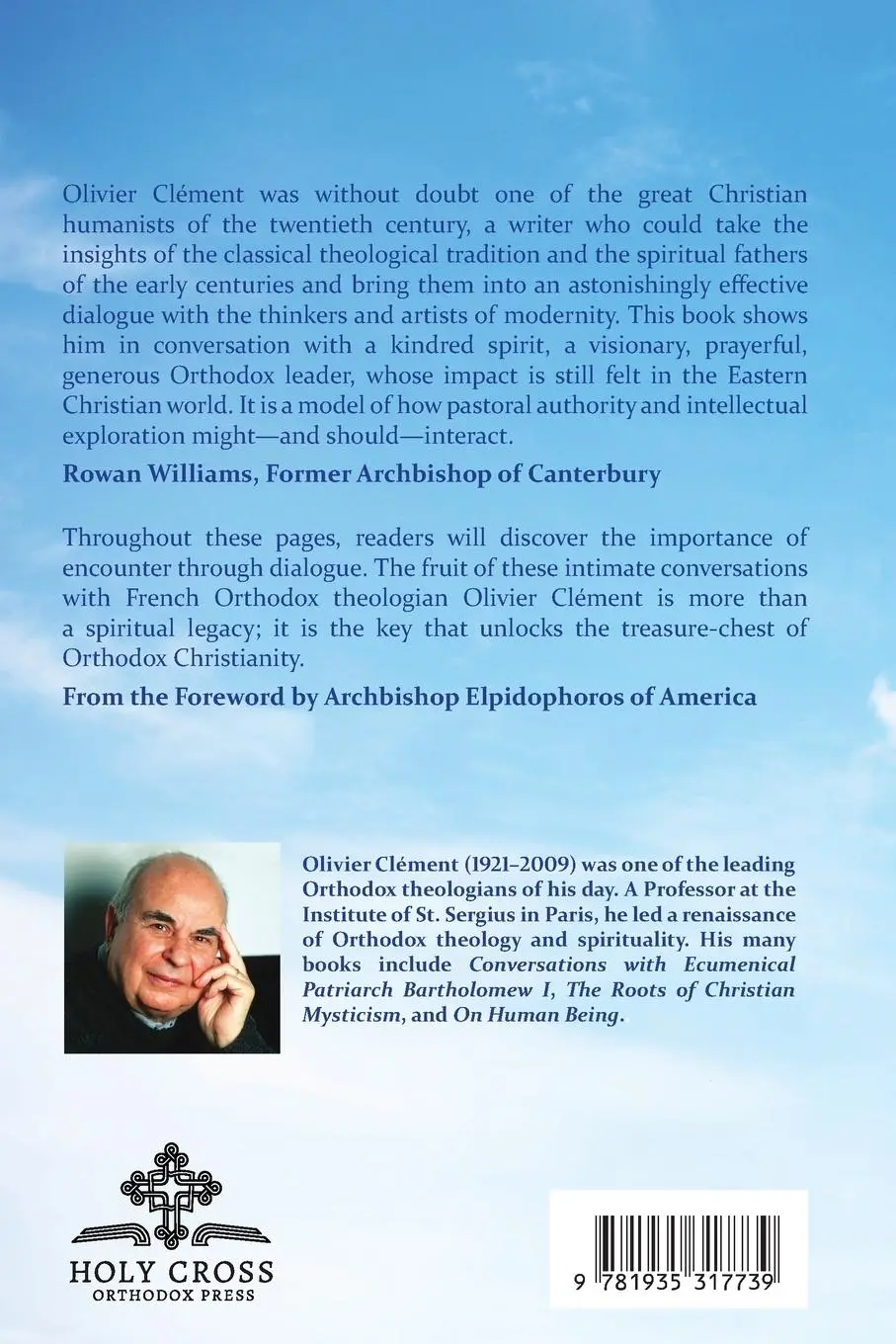 Rückseite: 9781935317739 | Dialogues with Patriarch Athenagoras | Olivier Clément | Taschenbuch