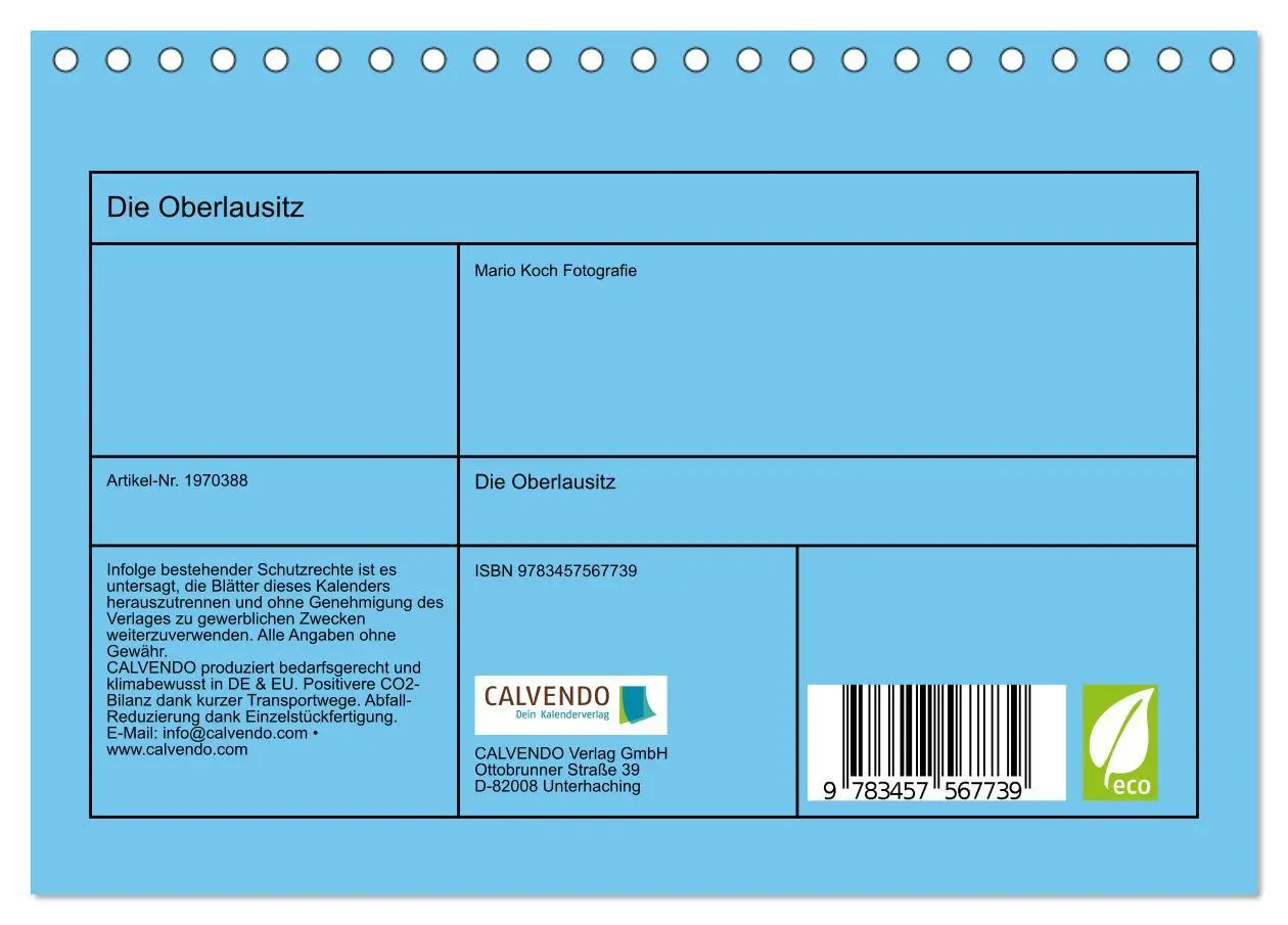 Bild: 9783457567739 | Die Oberlausitz (Tischkalender 2026 DIN A5 quer), CALVENDO...