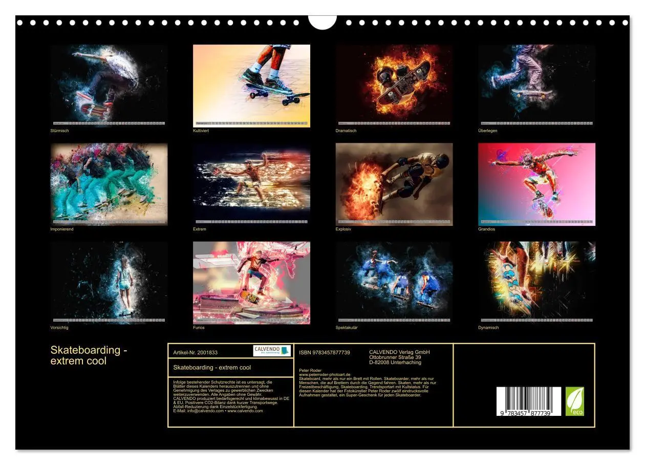 Bild: 9783457877739 | Skateboarding - extrem cool (Wandkalender 2026 DIN A3 quer),...