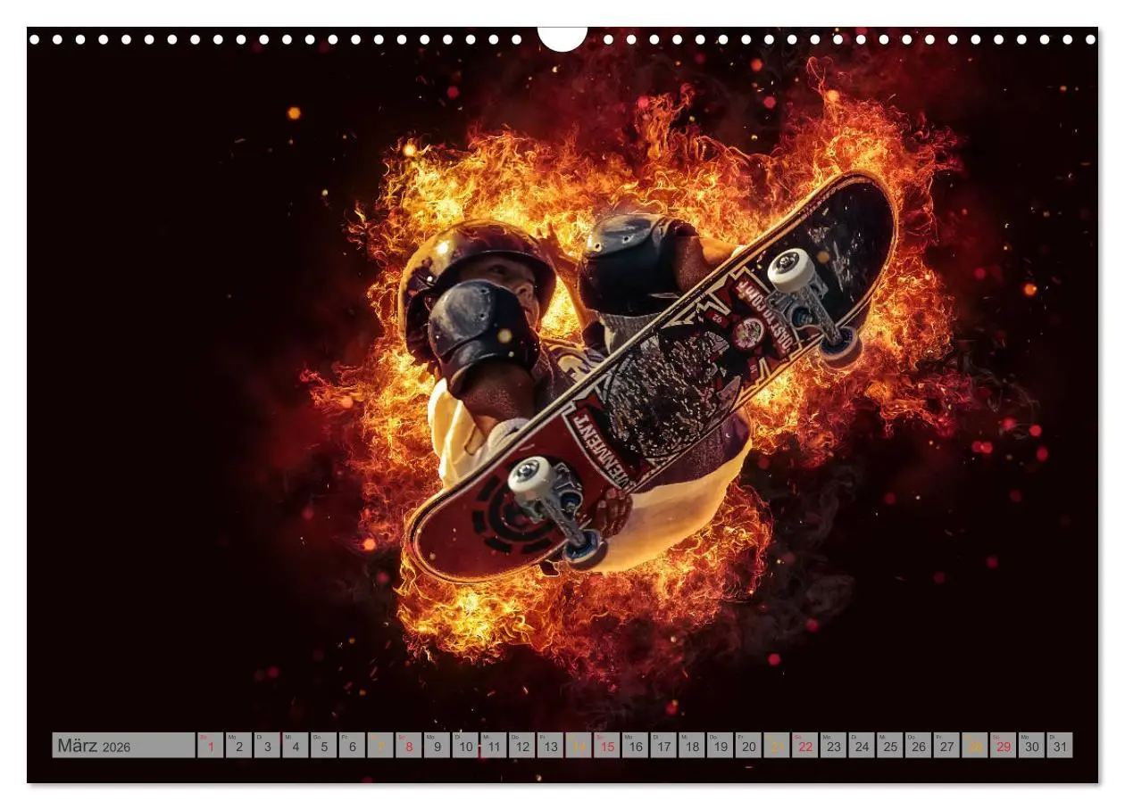 Bild: 9783457877739 | Skateboarding - extrem cool (Wandkalender 2026 DIN A3 quer),...
