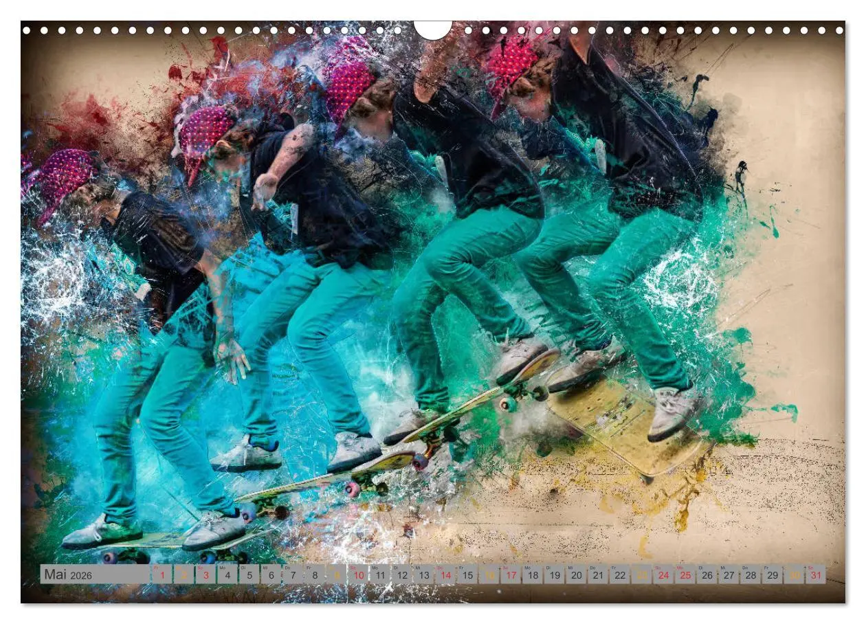 Bild: 9783457877739 | Skateboarding - extrem cool (Wandkalender 2026 DIN A3 quer),...