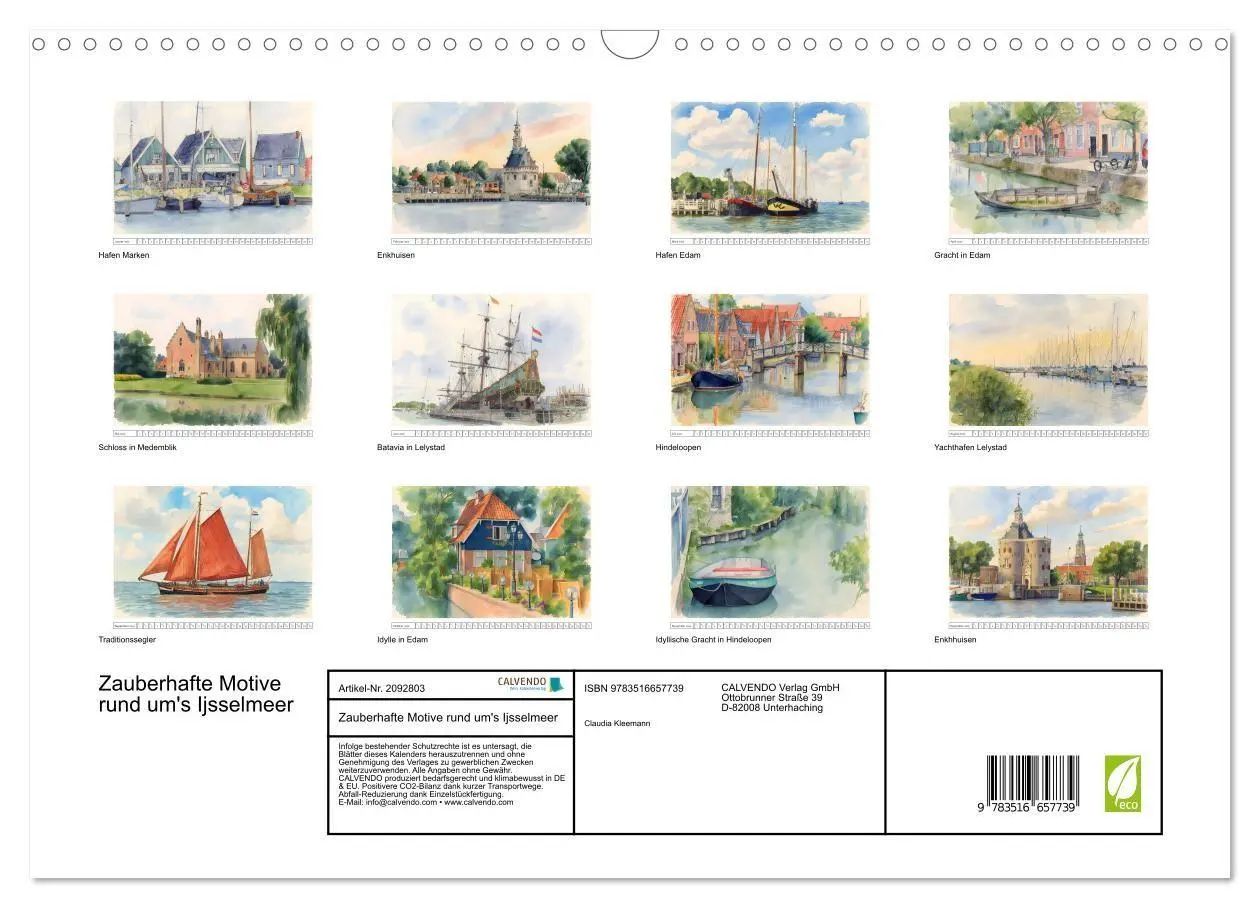 Bild: 9783516657739 | Zauberhafte Motive rund um's Ijsselmeer (Wandkalender 2026 DIN A3...