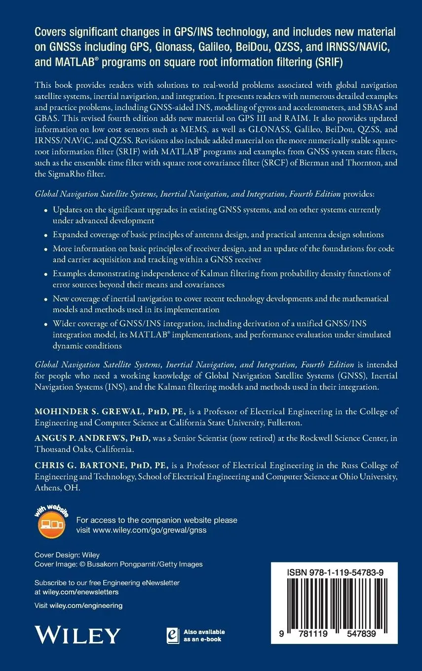 Rückseite: 9781119547839 | Global Navigation Satellite Systems, Inertial Navigation, and...