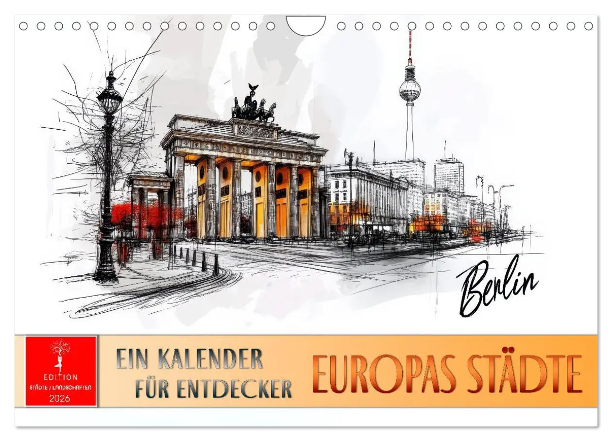 Cover: 9783457247839 | Europas Städte - ein Kalender für Entdecker (Wandkalender 2026 DIN...