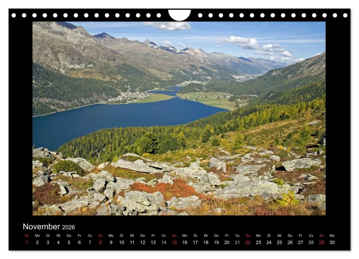 Bild: 9783516017939 | Oberengadin (Wandkalender 2026 DIN A4 quer), CALVENDO Monatskalender