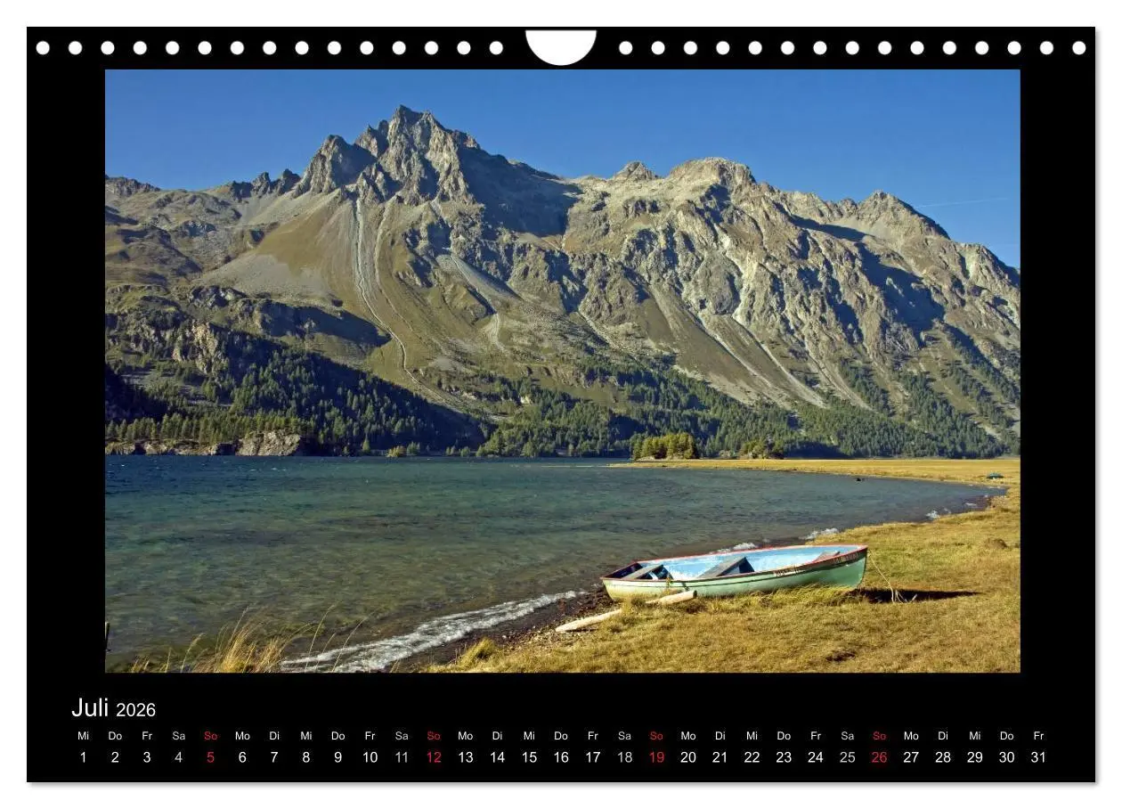Bild: 9783516017939 | Oberengadin (Wandkalender 2026 DIN A4 quer), CALVENDO Monatskalender