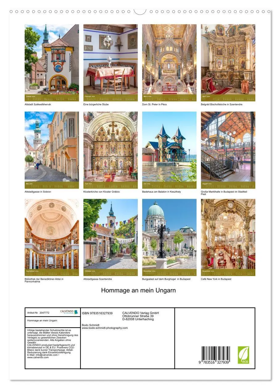 Bild: 9783516327939 | Hommage an mein Ungarn (hochwertiger Premium Wandkalender 2026 DIN...