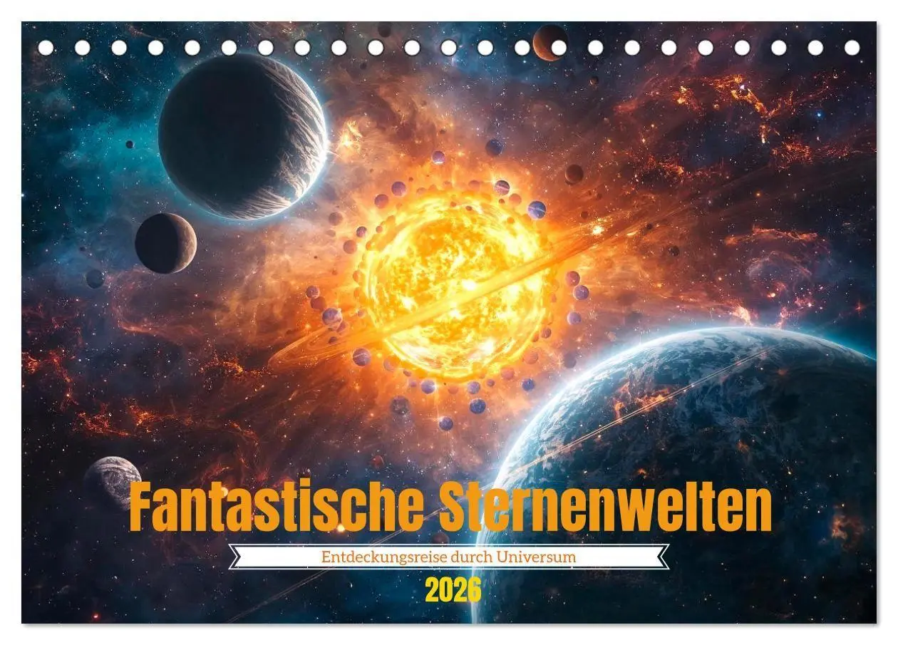 Cover: 9783516707939 | Fantastische Sternenwelten (Tischkalender 2026 DIN A5 quer),...