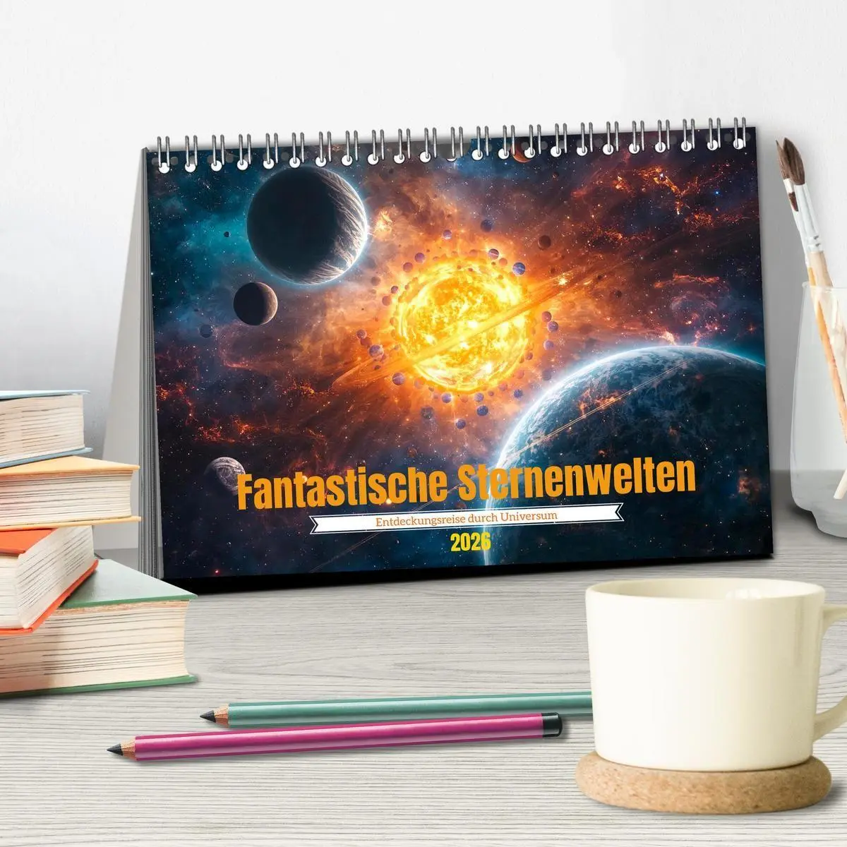Bild: 9783516707939 | Fantastische Sternenwelten (Tischkalender 2026 DIN A5 quer),...