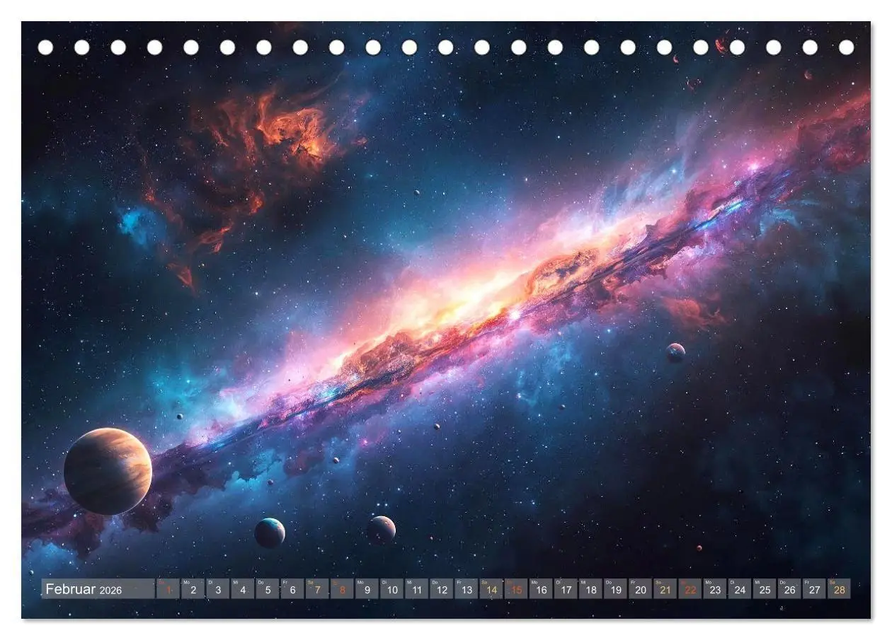 Bild: 9783516707939 | Fantastische Sternenwelten (Tischkalender 2026 DIN A5 quer),...