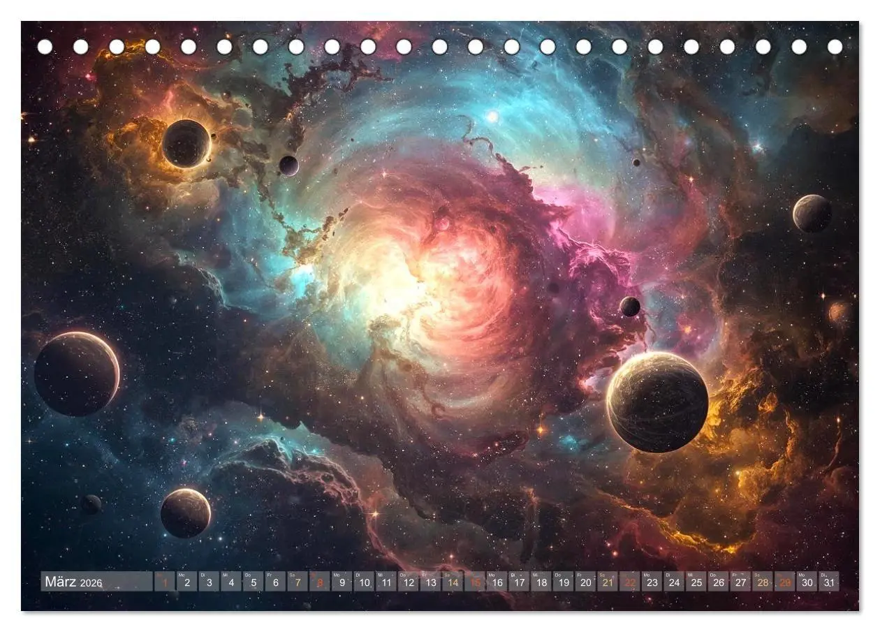 Bild: 9783516707939 | Fantastische Sternenwelten (Tischkalender 2026 DIN A5 quer),...