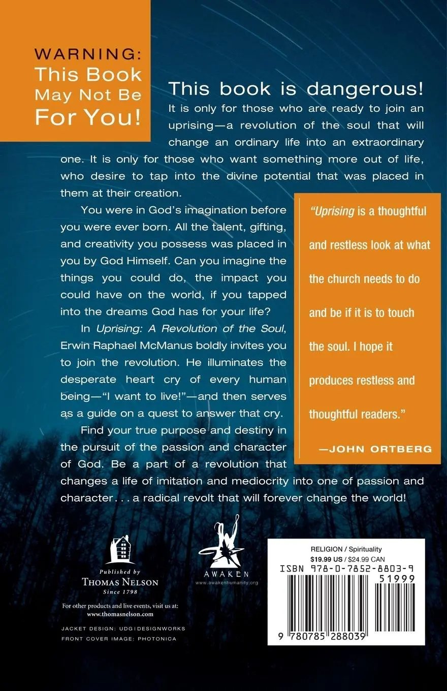 Rückseite: 9780785288039 | Uprising | A Revolution of the Soul | Erwin Raphael McManus | Buch