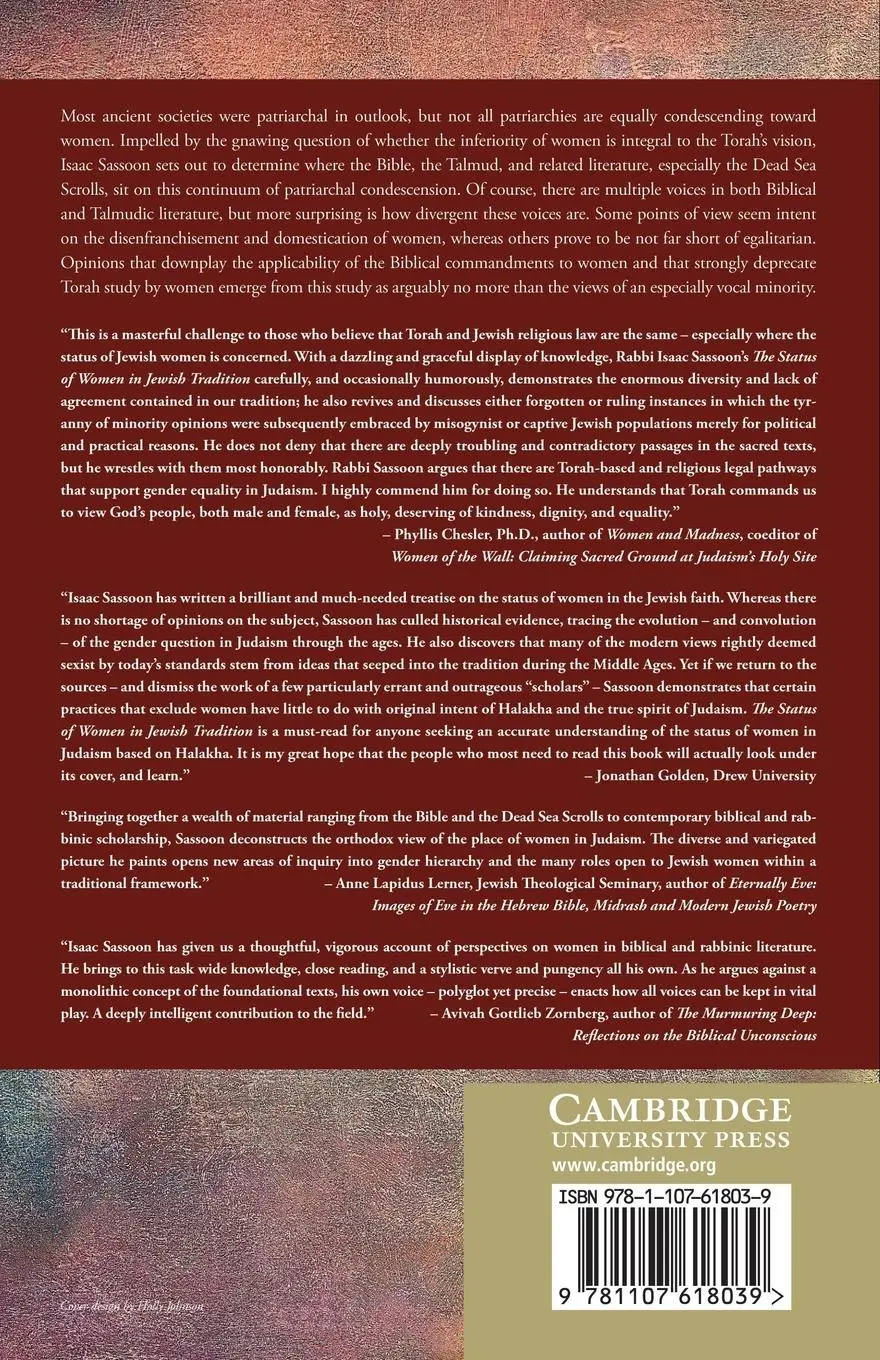 Rückseite: 9781107618039 | The Status of Women in Jewish Tradition | Isaac Sassoon | Taschenbuch