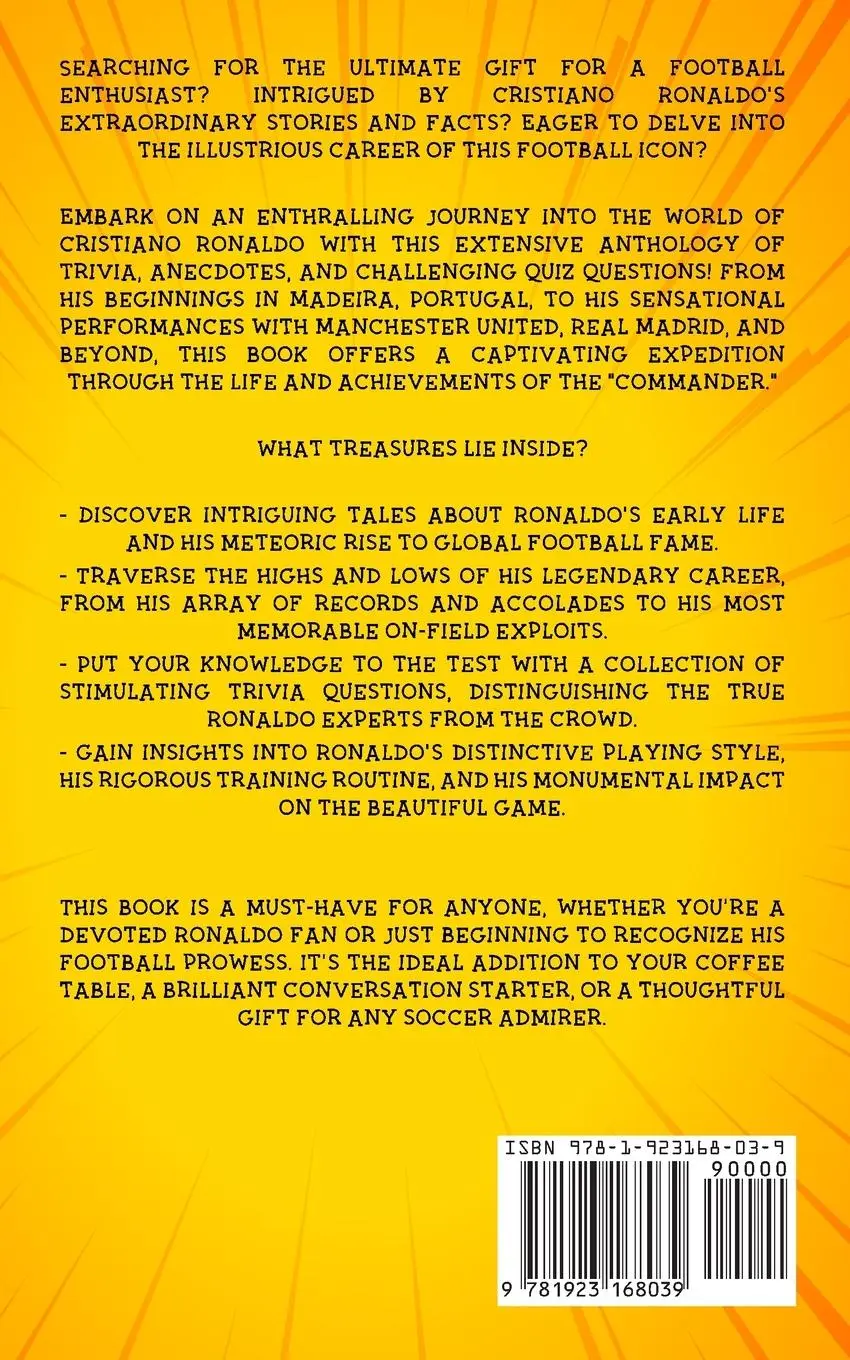 Rückseite: 9781923168039 | 101 Trivia Questions About Cristiano Ronaldo - A Biography of...