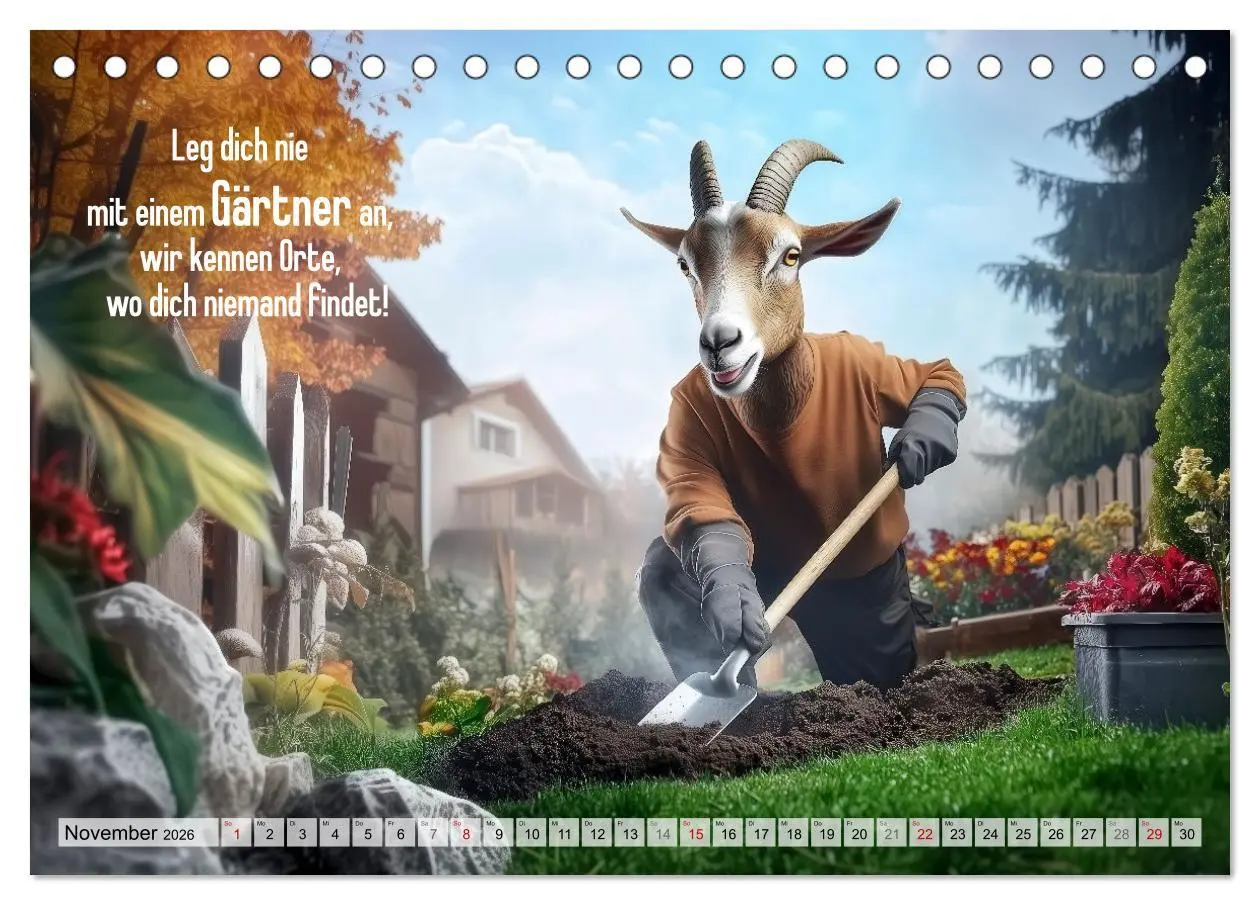 Bild: 9783457298039 | Den Bock zum Gärtner gemacht (Tischkalender 2026 DIN A5 quer),...