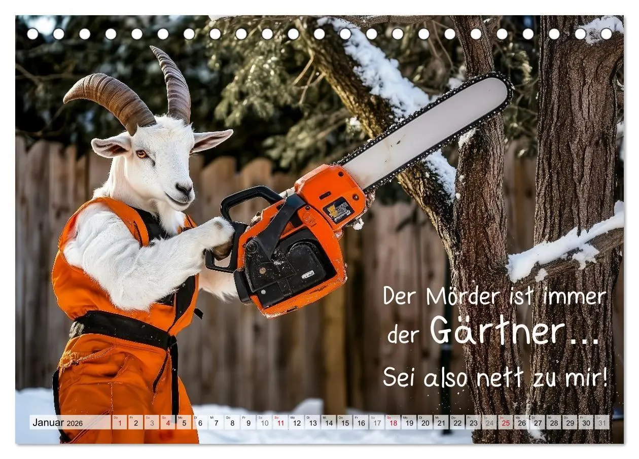 Bild: 9783457298039 | Den Bock zum Gärtner gemacht (Tischkalender 2026 DIN A5 quer),...
