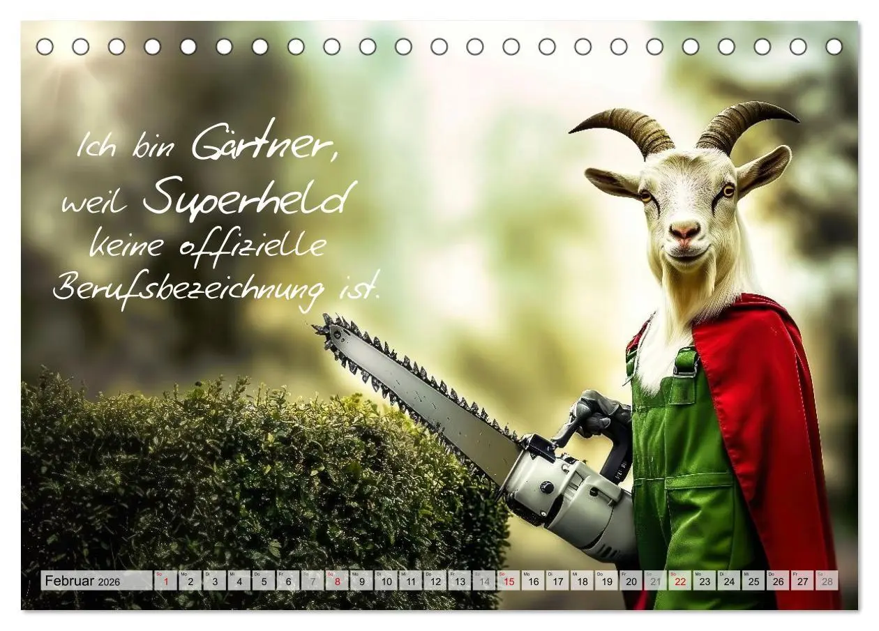 Bild: 9783457298039 | Den Bock zum Gärtner gemacht (Tischkalender 2026 DIN A5 quer),...