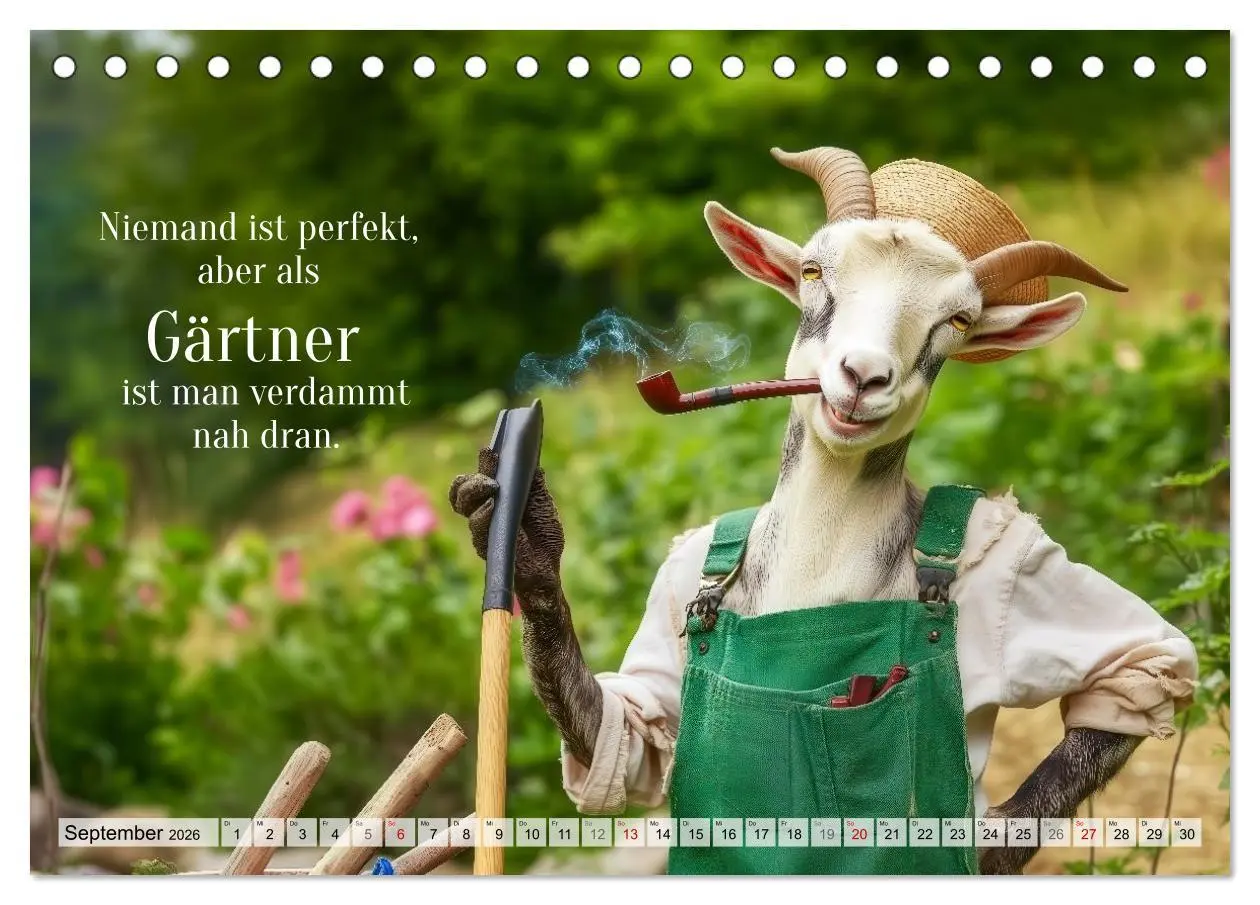 Bild: 9783457298039 | Den Bock zum Gärtner gemacht (Tischkalender 2026 DIN A5 quer),...
