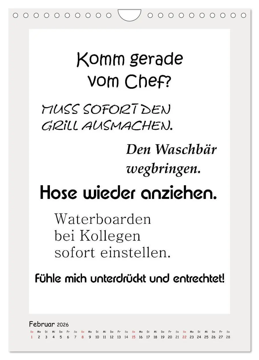 Bild: 9783516388039 | Sprüchekalender. Witziges fürs Büro (Wandkalender 2026 DIN A4...