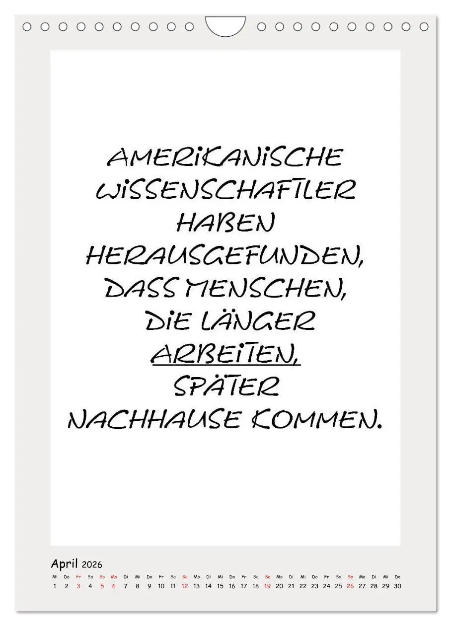 Bild: 9783516388039 | Sprüchekalender. Witziges fürs Büro (Wandkalender 2026 DIN A4...