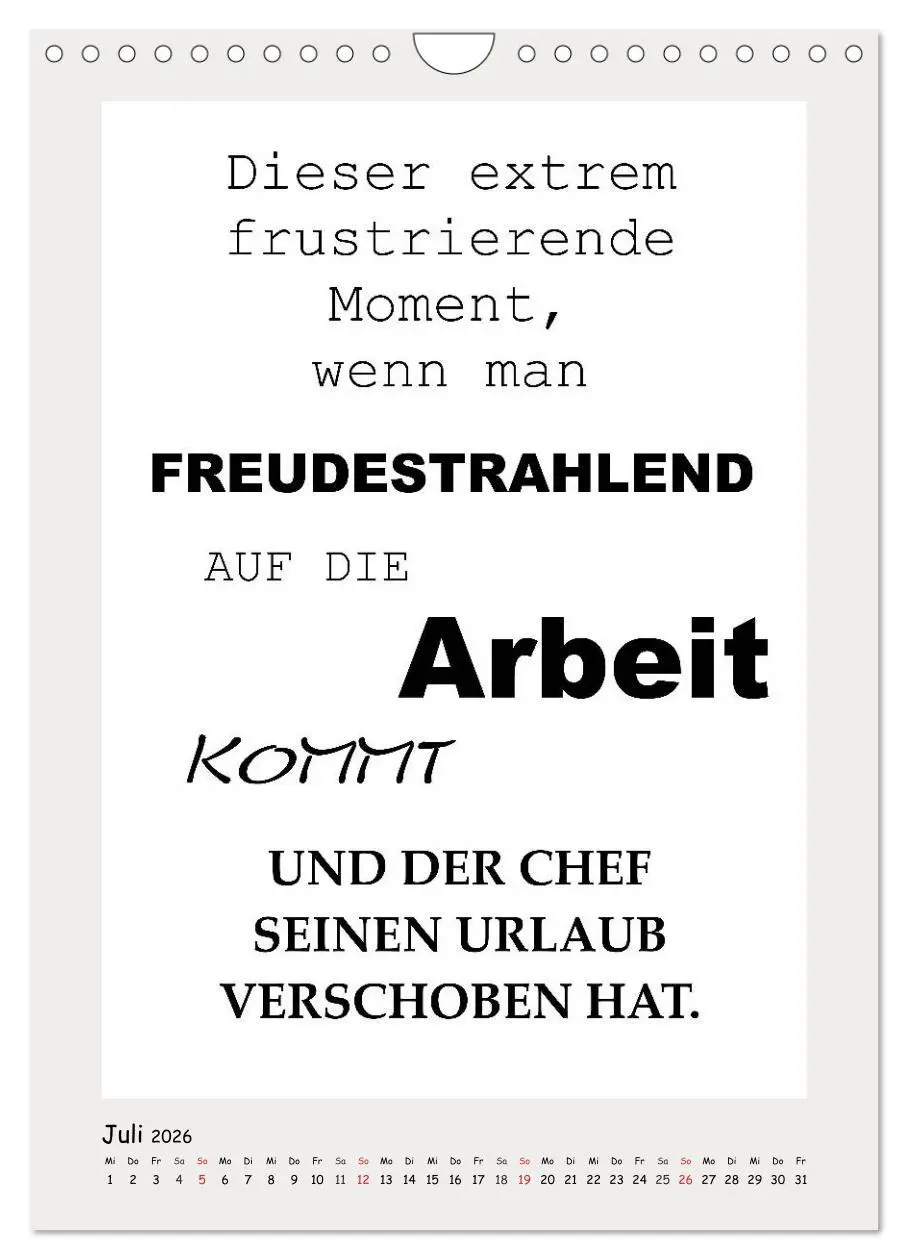 Bild: 9783516388039 | Sprüchekalender. Witziges fürs Büro (Wandkalender 2026 DIN A4...