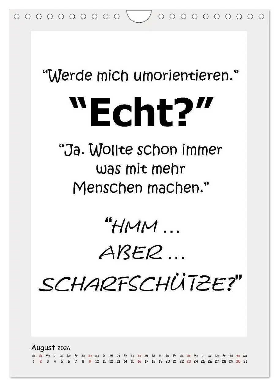 Bild: 9783516388039 | Sprüchekalender. Witziges fürs Büro (Wandkalender 2026 DIN A4...