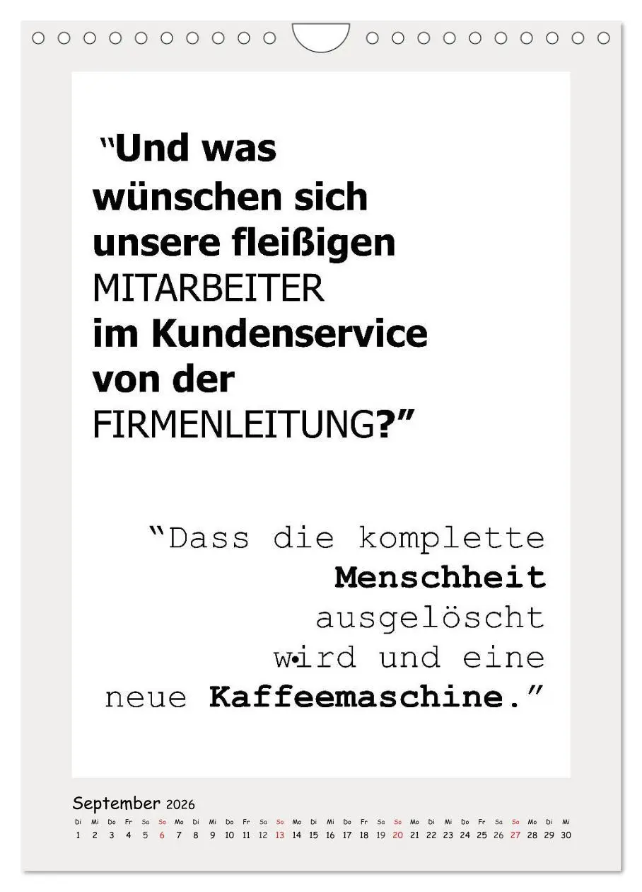 Bild: 9783516388039 | Sprüchekalender. Witziges fürs Büro (Wandkalender 2026 DIN A4...