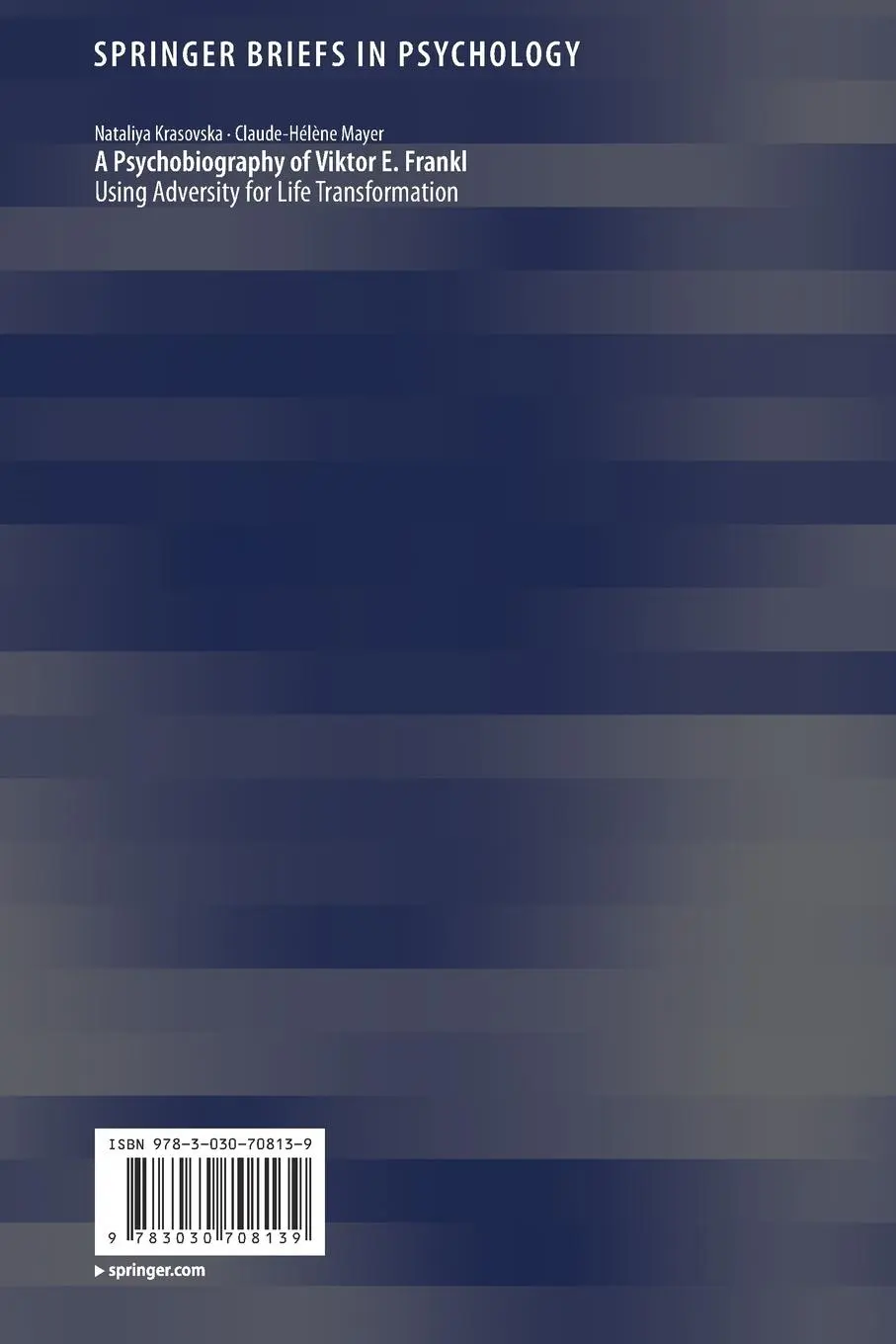 Rückseite: 9783030708139 | A Psychobiography of Viktor E. Frankl | Claude-Hélène Mayer (u. a.)