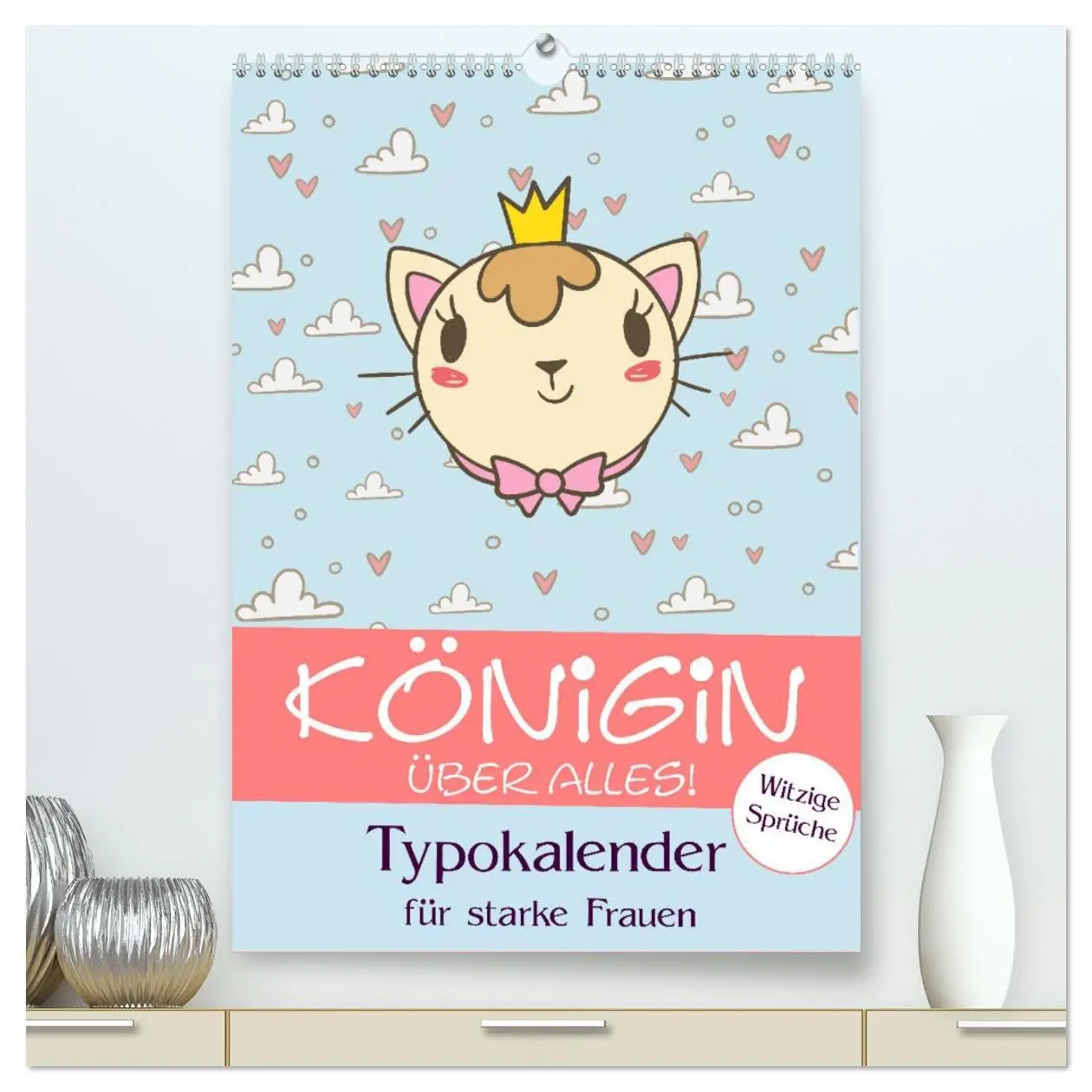 Cover: 9783516378139 | Königin über alles! Typokalender für starke Frauen (hochwertiger...