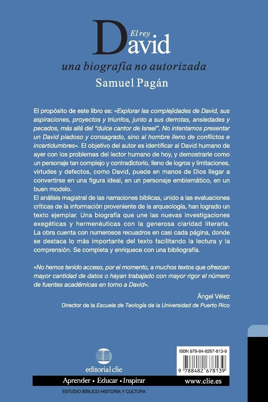 Rückseite: 9788482678139 | El El Rey David | Una Biograf¿¿a No Autorizada | Samuel Pagán | Buch