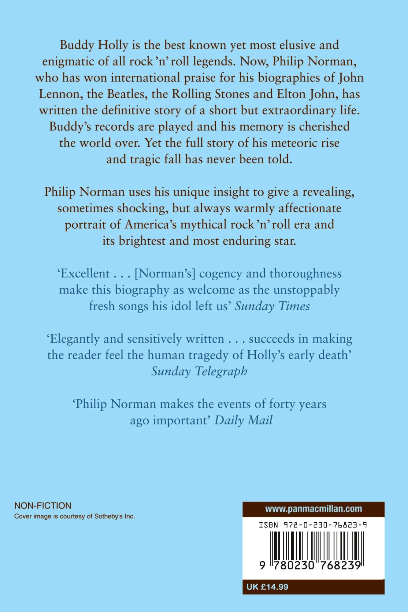 Rückseite: 9780230768239 | Buddy | The definitive biography of Buddy Holly | Philip Norman | Buch