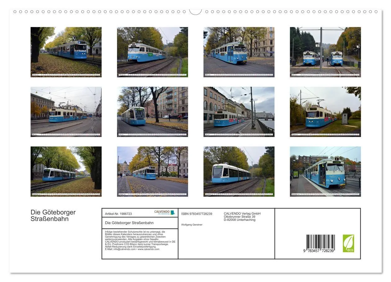 Bild: 9783457728239 | Die Göteborger Straßenbahn (hochwertiger Premium Wandkalender 2026...