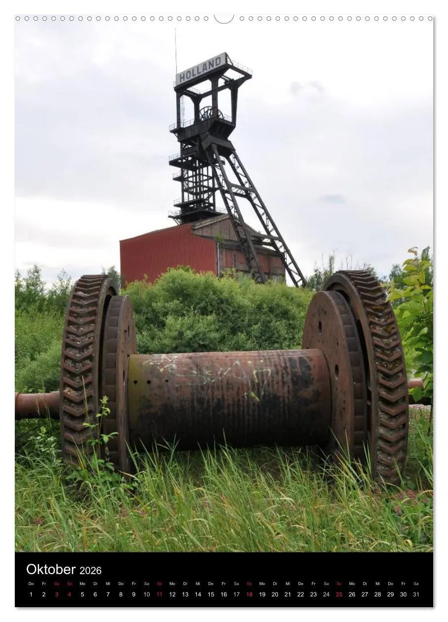 Bild: 9783516438239 | Fördertürme im Ruhrgebiet (Wandkalender 2026 DIN A2 hoch), CALVENDO...