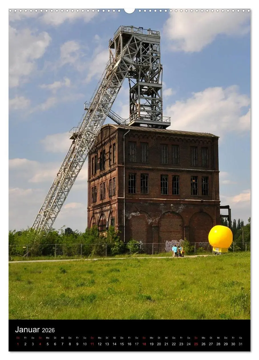 Bild: 9783516438239 | Fördertürme im Ruhrgebiet (Wandkalender 2026 DIN A2 hoch), CALVENDO...